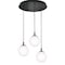 Afx Loretto Triple Pendant Medium Base LRTP07MBBKRND3 - alternate 1